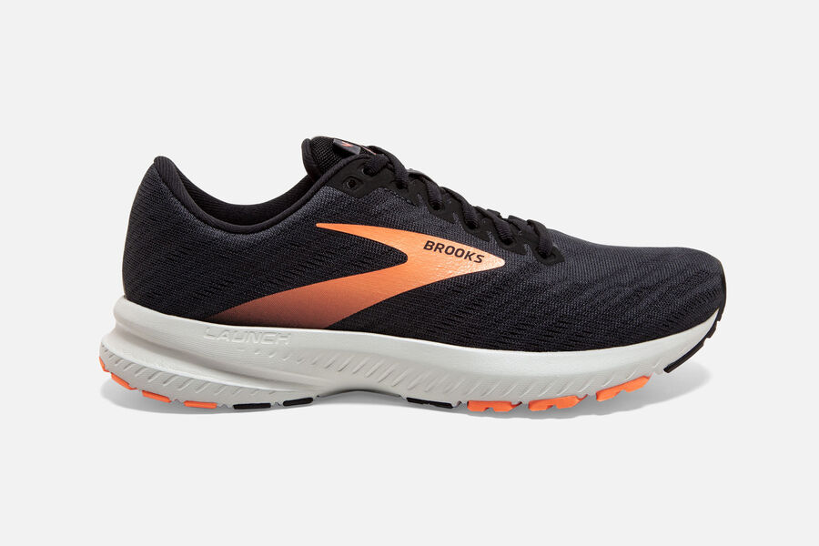 Brooks Launch 7 Road Running Shoes - Womens - Black/Orange - XJ4395072